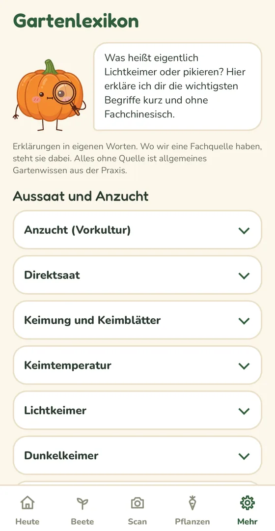 Screenshot: Gartenlexikon
